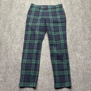 VINEYARD VINES Breaker Pants Mens 32x30 Blackwatch Plaid Flat Front Preppy